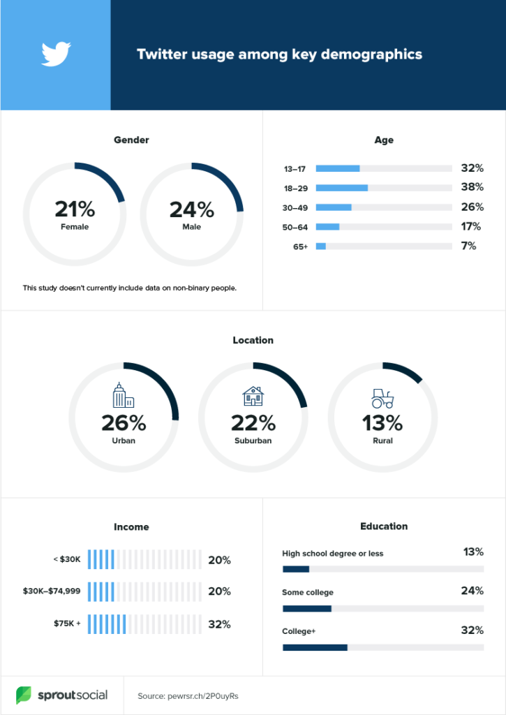 Twitter usage among key demographics